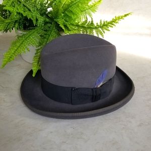 💥HOST PICK💥 Vintage Schiaparelli Homburg Fur Felt Hat Size 7 (56)
